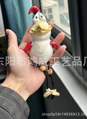 新款有趣的鸡花园庭院树脂雕像工艺品摆件恶搞栅栏家居装饰