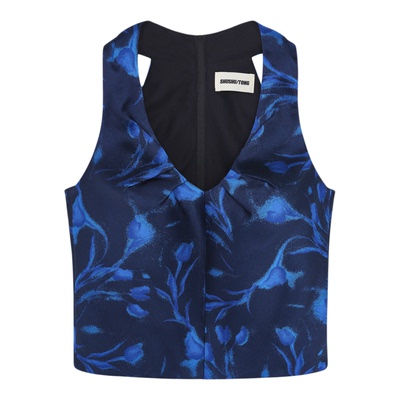 SHUSHUTONG精致千金打褶挂脖上衣