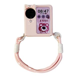 适用于oppofindn3flip手机壳新款findn3flip全包pocket2防摔中轴全包OPPO折叠屏保护套p50pocket手提粉色猫耳