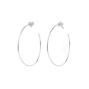 LELOUP复古甜心不对称耳环耳钉女轻奢高级耳圈圈辣妹耳饰耳钉礼物