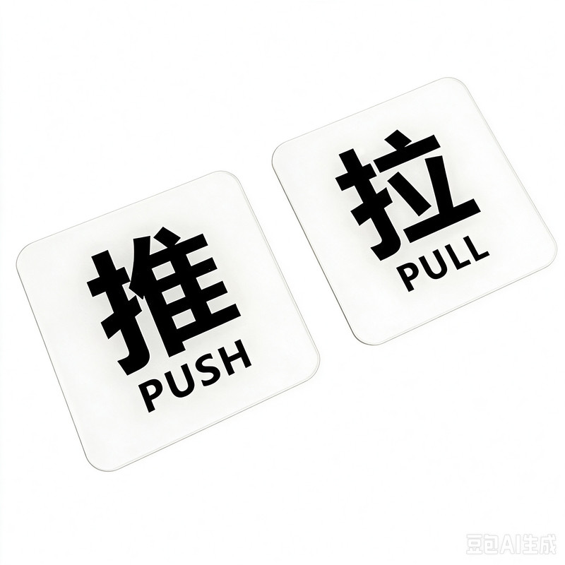 亚克力推拉门指示牌定制