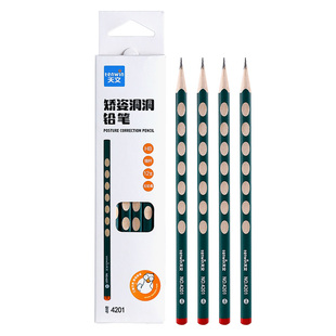 洞洞笔铅笔一年级小学生hb书写2b儿童矫正握姿2比粗杆三角杆幼儿园练字三棱初学者写字学习文具用品