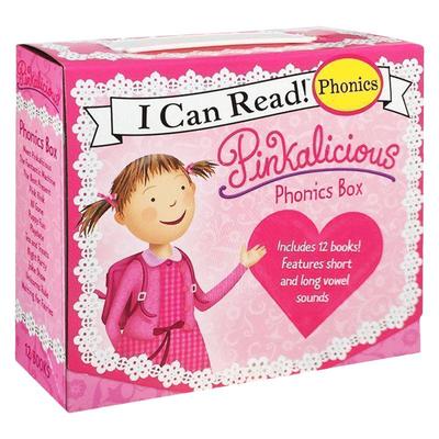 粉红控自然拼读12本套装 英文原版绘本 Pinkalicious Phonics Box Set 粉色女孩I Can Read系列 进口儿童英语启蒙读物图画学习书籍