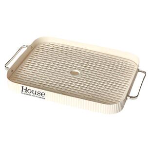 轻奢茶盘家用客厅玻璃杯沥水盘茶杯水杯沥水托盘置物收纳盘水果盘