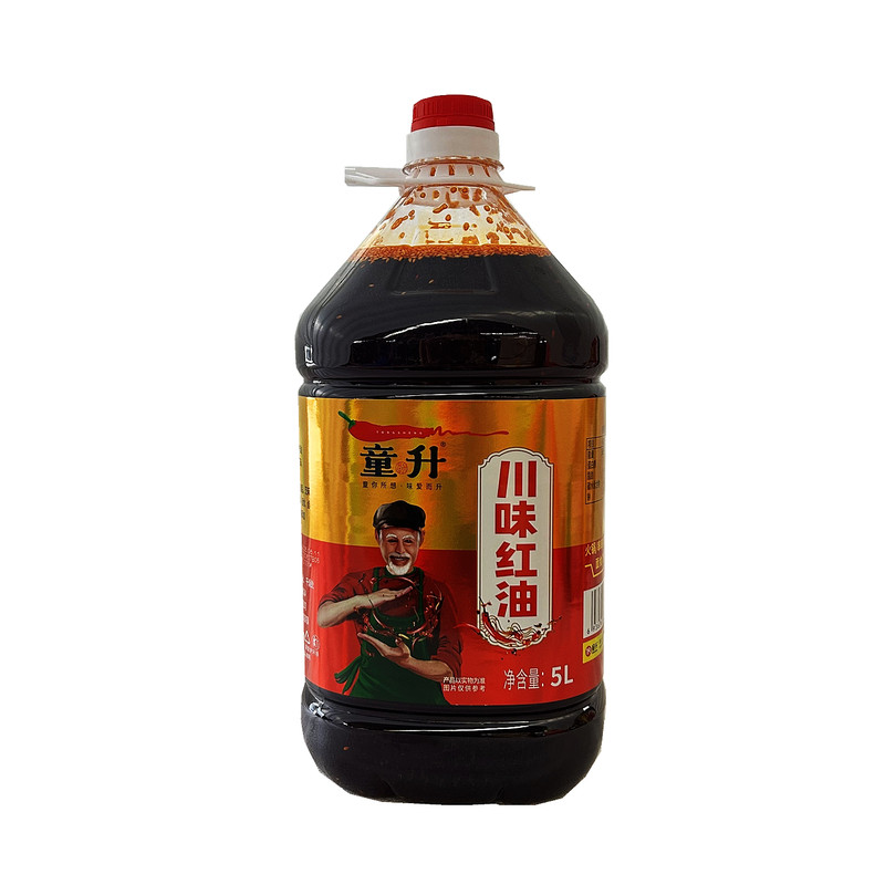 四川童升麻辣红油5l商用无渣香辣纯红油拌菜料辣椒油川味红油调料