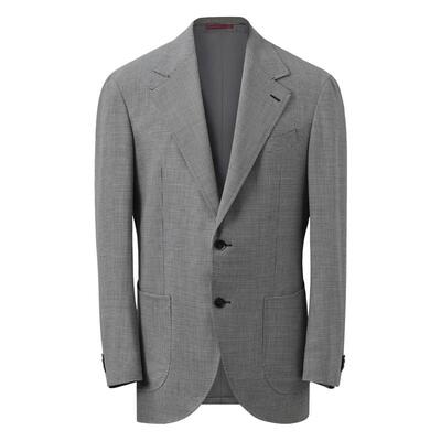 定织120S精纺羊毛千鸟格单西外套