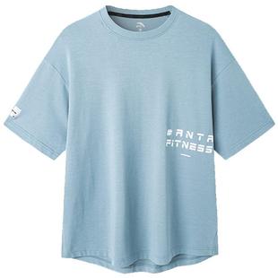 安踏快干棉丨运动短袖男2022夏季健身短袖针织衫透气宽松薄款T恤