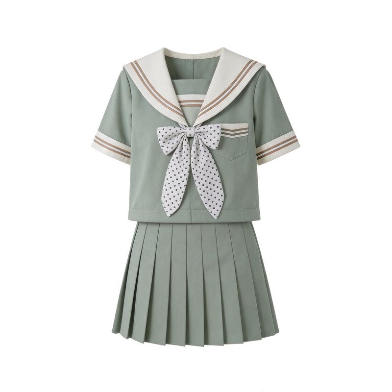 原版薄荷绿三本水手服套装日常穿
