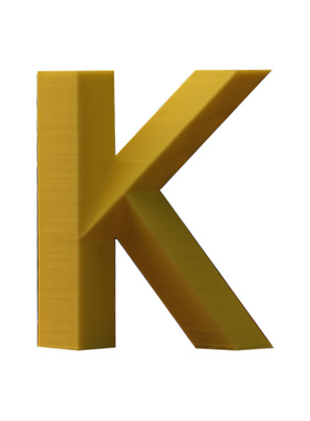 荧光黄3D立体英文字母桌面摆件