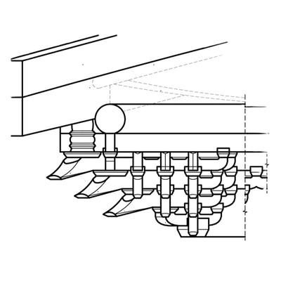 七踩角科斗拱CAD-清式单翘重昂