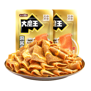 盐津铺子大魔王素毛肚六必居麻酱魔芋爽毛肚零食魔芋辣味解馋小吃