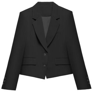 达佳诗-教资面试!灰色职业西装套装女2024新款小个子通勤商务外套