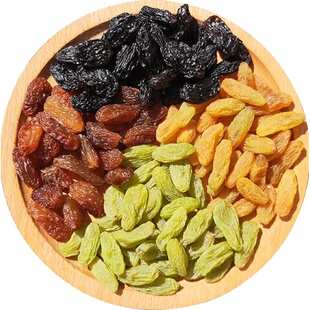 2022新货四色葡萄干组合新疆特产非特级超大免洗提子干黑加仑提子