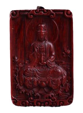 小叶紫檀观音菩萨配饰手把件吊坠