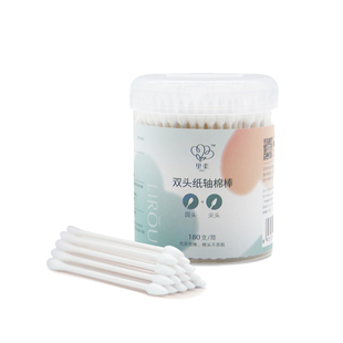 双头棉签掏耳化妆家用棉花棒一次性脱脂棉细尖头美甲纸轴清洁棉棒