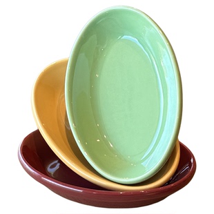 Tuxton正品糖果色陶瓷西餐盘面碗汤碗意面盘极简北欧纯色家用