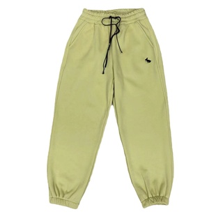 欧货冬季新款加绒加厚卫裤女宽松显瘦高腰灯笼裤摇粒绒彩色九分裤