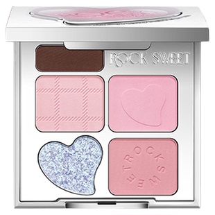 摇滚甜心眼影盘04霓裳花园蔷薇粉色盘亮晶晶五色眼眉盘大地色学生