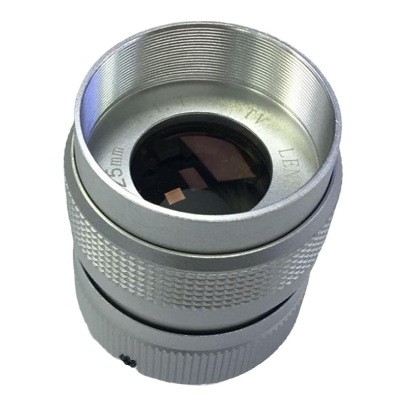 监控高清25mm定焦C口工业镜头1/2
