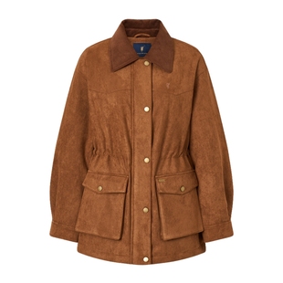 POLOWALK女装羽绒服2025冬装新款翻领工装风厚外套女收腰显瘦上衣