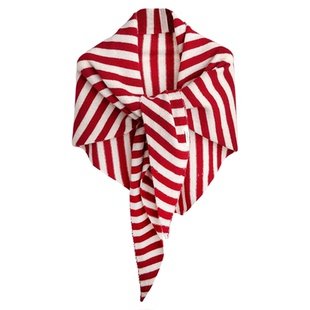 安克拉红氛围感慵懒大披肩100%全羊绒保暖护颈围巾一款多用围脖女