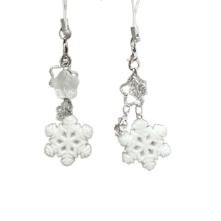 甜美圣诞雪花挂件冬日植绒雪花包包钥匙扣手机链圣诞节闺蜜小礼物