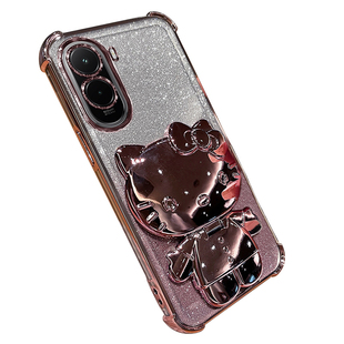 适用小米pocom7手机壳poco m7透明保护硅胶套4g自带镜头膜全包防摔软壳海外国际版74g可爱女卡通新款支架镜子