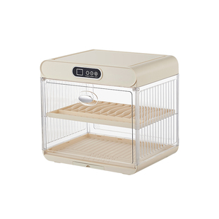 杯子收纳置物架桌面整理橱柜内家用杀菌防尘沥水放茶杯茶具收纳盒