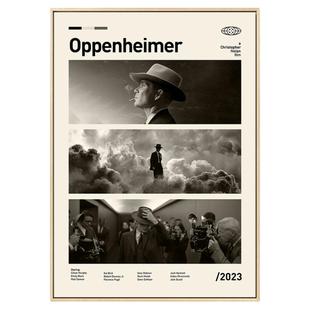 星际穿越装饰画客厅墙画盗梦空间奥本海默蝙蝠侠黑白电影海报挂画