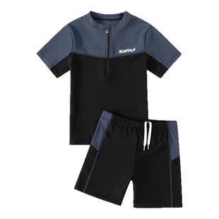 儿童泳衣男童男孩2026新款分体中大童游泳衣青少年防晒速泳裤装备