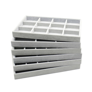 项链戒指收纳盒绒布手镯手串珠宝箱展示道具饰品架首饰托盘包邮