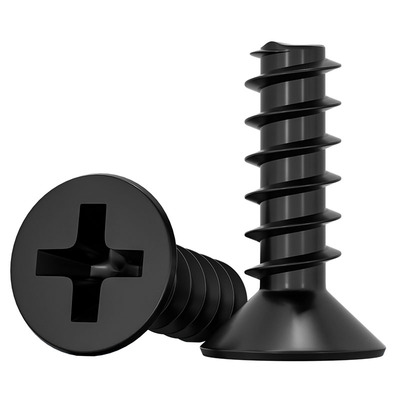 黑色304不锈钢沉头平尾自攻螺丝