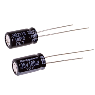 Rubycon进口电解电容25v100uf 6.3*11红宝石YXF系列高频低阻 包邮