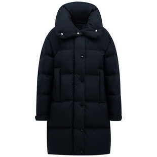 LINC金羽杰2025年冬季新款鹅绒服加厚翻领大衣感羽绒服女6161G