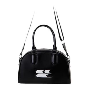 CryingCenter 未来复古系列 手提斜跨CCC大logo波士顿包 蓝黑