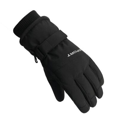 冬季户外加厚绒保暖滑雪手套男女