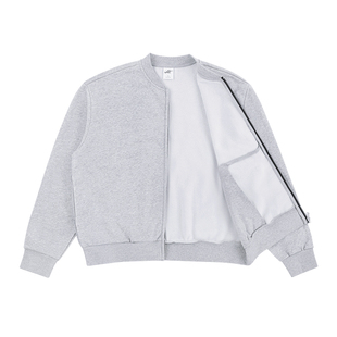 IDLT 廓形短宽拉链卫衣 400g宽松加绒百搭美式休闲运动 男女同款