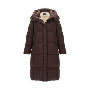 IAmMIX27冬季连帽羽绒衣女长款加厚保暖简约百搭宽松羽绒服外套女