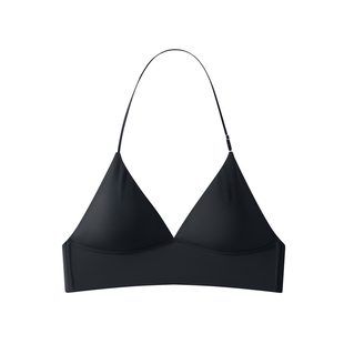 MIMI FANTASY深V挂脖美背内衣 无痕细肩带薄款隐形法式三角杯文胸