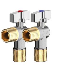 角阀球芯大流量球阀全铜热水器专用冷热水开关三角阀4分加长