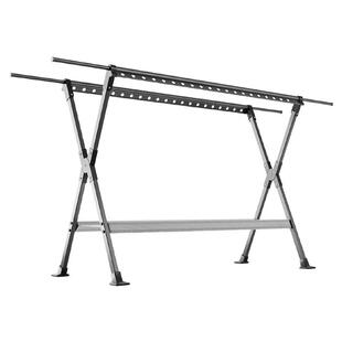 升技家用可伸缩落地式晾衣架防风加粗卧室阳台可折叠晒被子神器