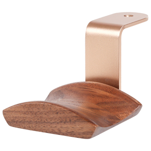 原创新品臂挂式实木耳机支架金属展示架胡桃木架子头戴式挂架