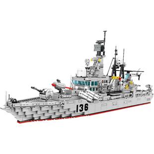 森宝积木956现代驱逐舰国产军事文创拼搭积木摆件男生新年礼物