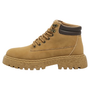 环球马丁靴男款2026新款春季英伦风复古工装靴厚底增高大黄靴男鞋