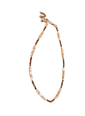 咖色虎眼石款串珠项链