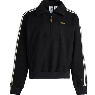 adidas阿迪达斯三叶草春季女子CNY运动休闲卫衣翻领套衫KT3135