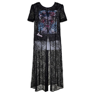 台湾品牌正品高端女装京华采春夏新款T恤蕾丝衫长款时尚显瘦上衣