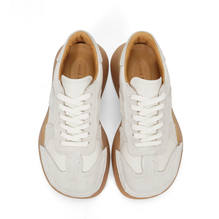 Crooked Card歪牌设计师丑萌鞋真皮德训鞋休闲软底情侣男女板鞋潮