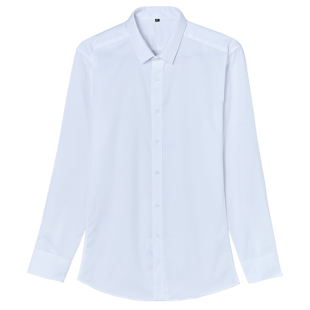 长袖衬衫男士小领修身衣服白色商务休闲正装寸衫青年韩版春秋衬衣