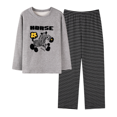 卡之恋睡衣女秋冬季德绒加厚长袖